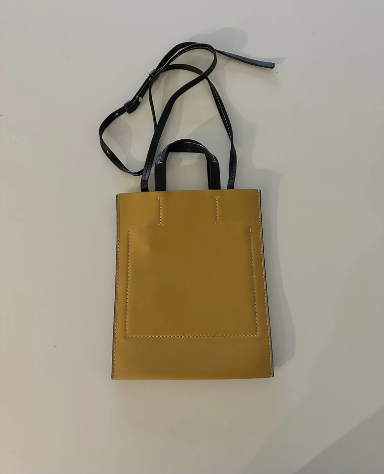 Bolso Bandolera Proenza Schouler Etiqueta Blanca Pequeño Doble Cuero Negro Tostado Foto 2 de 4