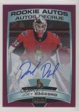 2019-20 O-Pee-Chee Platinum Rookie Autos Matte Pink 37/99 Joey Daccord Auto 4y9