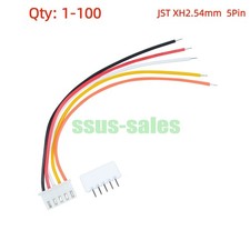 Lot JST XH2.54mm 5Pin Male Female Extension Cable Wire 10CM Solderless