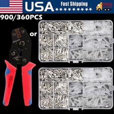 720Pcs 2.8,4.8,6.3mm Male and Female Spade Connectors Kit with Insulating Sleeve
