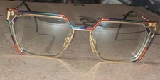 Vintage Cazal Eyeglasses Frames Mod 250 Col 411 Geometric Glasses