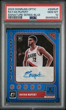 2023 PANINI DONRUSS OPTIC SIGNATURE SERIES BLUE #SSRUP RAYAN RUPERT 13/25 PSA 10