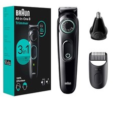 Braun AIO3430 3-in-1 Trimmer Kit for Facial and Body Grooming