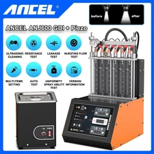 ANCEL GDI EFI SFI Fuel Injector Cleaner & Tester 6 Cylinders Ultrasonic Machine