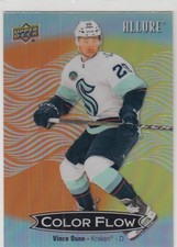 2024-25 Upper Deck Allure Insert Color Flow Orange-Yellow VINCE DUNN #58 Kraken