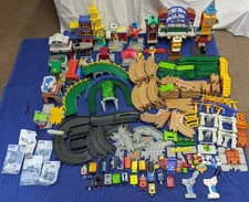 Fisher Price Geotrax Huge Lot Vehicles Tracks Buildings 50 Lbs