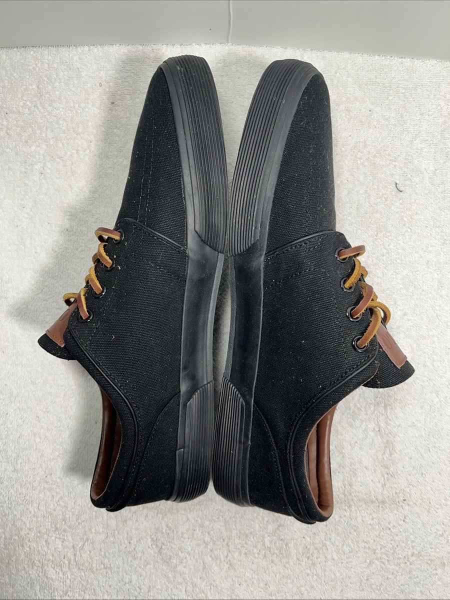 靴 POLO RALPH LAUREN made in USA Polo Ralph Lauren Faxon Low Men's Casual Shoe SZ 12D Black Canvas