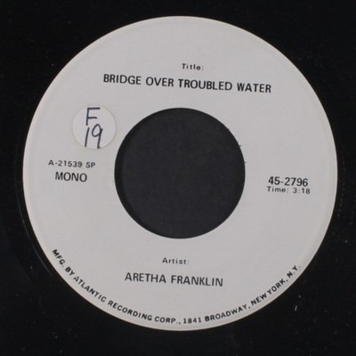 Aretha Franklin: Brücke Über Troubled Water / Blank Atlantic 7'' Single 45 U/min