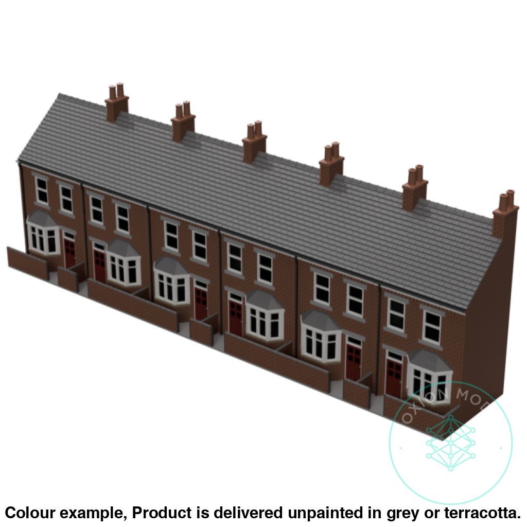 HC010C – 6x Low Relief Terrace House Pack N Scale