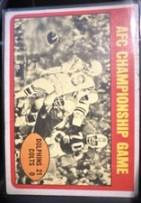1972 Topps - Johnny Unitas #137 AFC Championship Game Dolphins 21 Colts 0