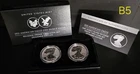 2021 American Eagle One Ounce Silver Reverse Proof Two Coin Set, Designer Ed