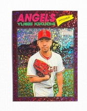Yusei Kikuchi ~ 2026 Topps Heritage ~ Chrome Burgundy Sparkle #167