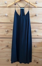 Grana 100% silk black trapeze dress XXS