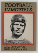 1985-88 Football Immortals Cliff Battles #10 HOF 2p4