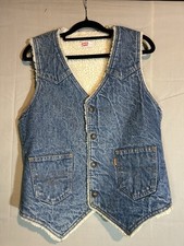 Levi's Vintage Orange Tab Denim Vest Sherpa