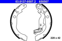 Bremsbackensatz Ate 03.0137-0507.2 FüR Duster Dacia Renault Dci 110 4X4 Hmab Suv