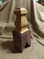 Primitive Antique Zinc? Architectural Building Finial Painted Attracts a Magnet