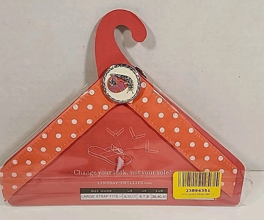 LINDSAY PHILLIPS 女式丝带肩带 Janice 可互换 SwitchFlops L 全新带标签 — 第 4/4 张图片