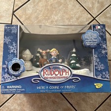 Rudolph The Red-Nosed Reindeer "We're A Couple of Misfits" Talking Play Set NEW