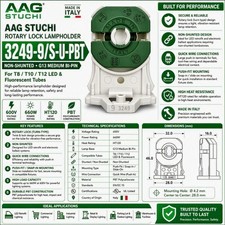 AAG Stucchi 3249-9/S-U-PBT Non-Shunted G13 Lampholder - Bulk Pack - 500 Pieces