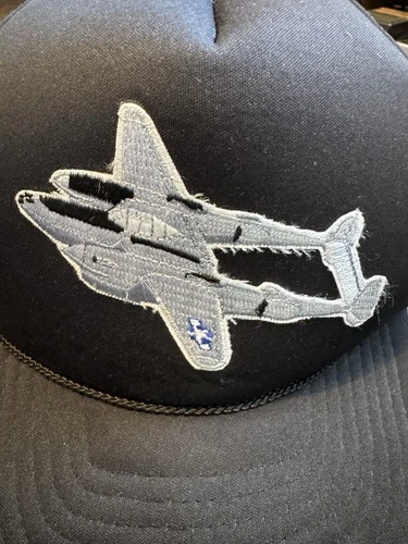 80's/90's Vintage Small Private Plane Airplane Trucker Mesh Snapback Cap Hat  image 2