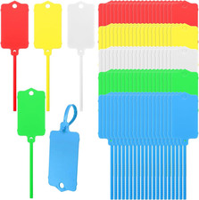 100 PCS Plastic Shipping Tags,1.46" X 2.48", Waterproof Labels Writable Hanging