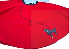 RED FELT black Poodle Dog SKIRT Retro 50s Costume Sock Hop Women s 28-34 Waist