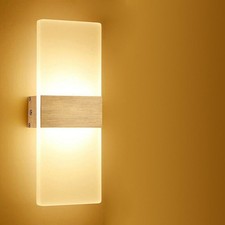 LED Wall Light Modern Bedside Lamp Round Indoor Corridor Lights for Bedroom 12w