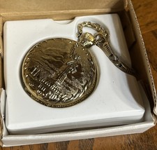 Vtg. Pocket Watch 1886-1986 Commemorative Limited Edition Statue of Liberty