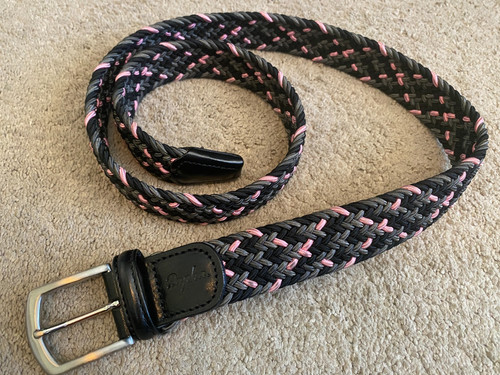 Rapha Cycling Belt x Andersons Parma Woven Belt Pink Grey Black RARE! Mens XL