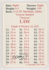 1993 APBA Baseball 1960 Season Vern Law Vernon Law 0q3