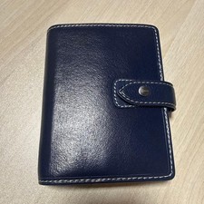 Filofax Malden Tascabile Planner in Pelle Navy Anello 19mm Organizzatore Personale M6