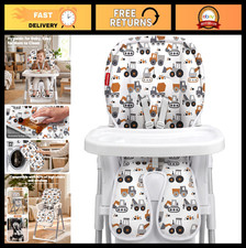 Baby High Chair Cover Replacement - Waterproof Non-Slip Cushion Pad, Brown Vehic