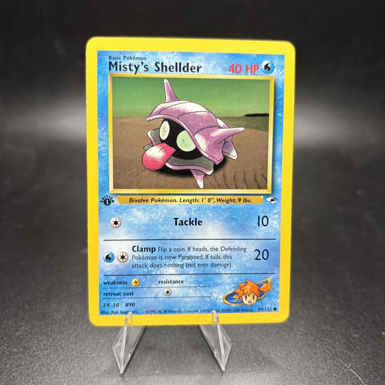 Pokemon 1st Edition Gym Heroes Vintage Misty’s Shellder 89/132 NM -j