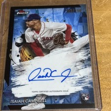 2024 Topps Finest - Finest Autographs Sky Blue Refractor #FA-IC Isaiah Campbell
