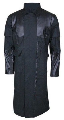Men's Adam Jensen Deus Ex: Mankind Divided Trench Leather Coat Halloween Costume