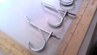 4 Matching Plated Wire Coat Hooks antique vintage old hardware — photo 2