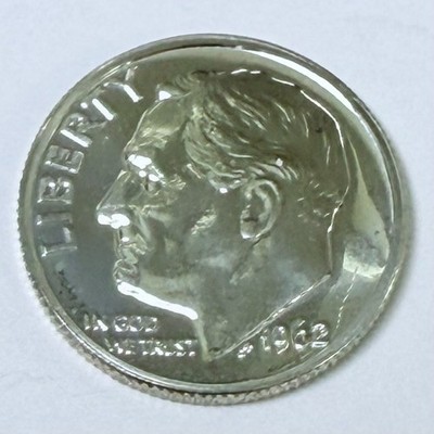 1962 10C Roosevelt Dime 90% Silver - MS MINT STATE PLUS DETAILS #5721
