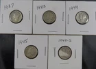 New ListingMercury Silver Dime Lot (5 Coins) • 1937 1943 1944 1945 1945‑S • Circulated