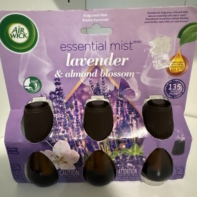Air Wick Essential Mist Refill 3 Count, Lavender & Almond Blossom, Natural Essen