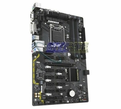 Gigabyte GA-B250-FINTECH LGA1151   ATX 12 PCIe 3.0 12 GPU Motherboard #qm