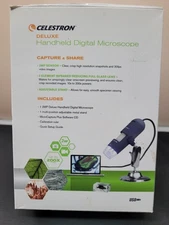 Celestron 44302-C Deluxe Handheld Digital Microscope (Gray) Open Box