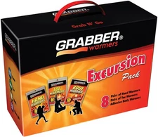 Grabber Excursion Multi Pack Hand & Foot Warmers | All-Natural, Portable,