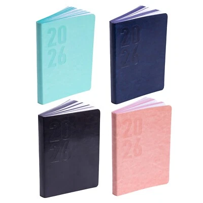 EVELAY LTD 2026 Diary A5 Day to Page Full Year Planner Desk Soft Cover Luxury Printed Edges