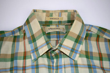 Vintage Plaid Flannel Shirt Size M/L 70s Arrow Chevella Light Flannel Cobain