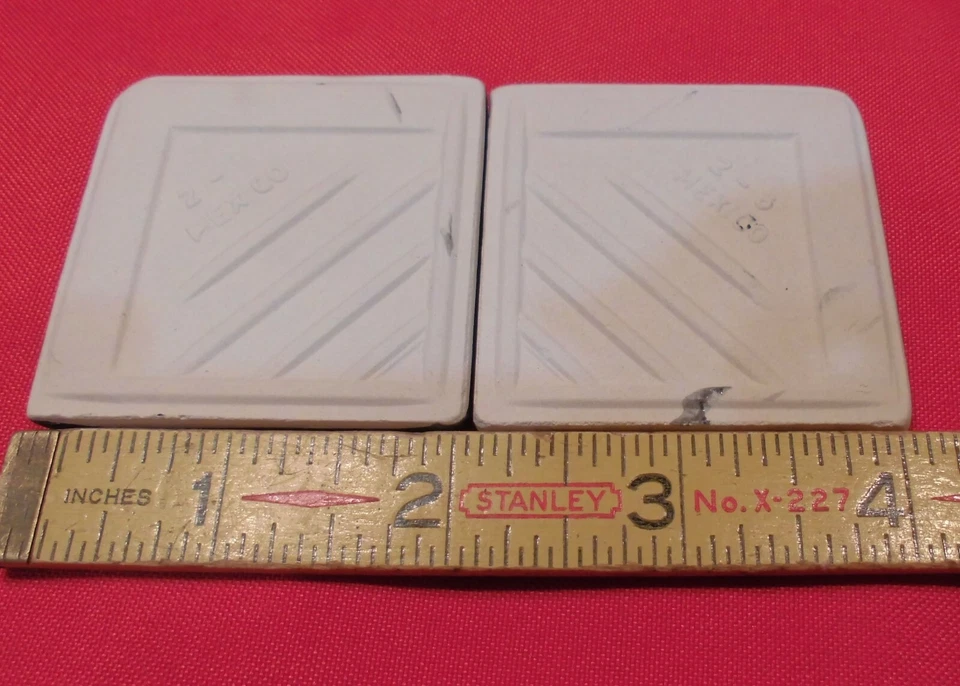 2 uds. *Negro Brillante* Azulejos Esquineros Nariz de Toro Superficie Cerámica 2" X 2" X 5/16" NUEVO Foto 4 de 4