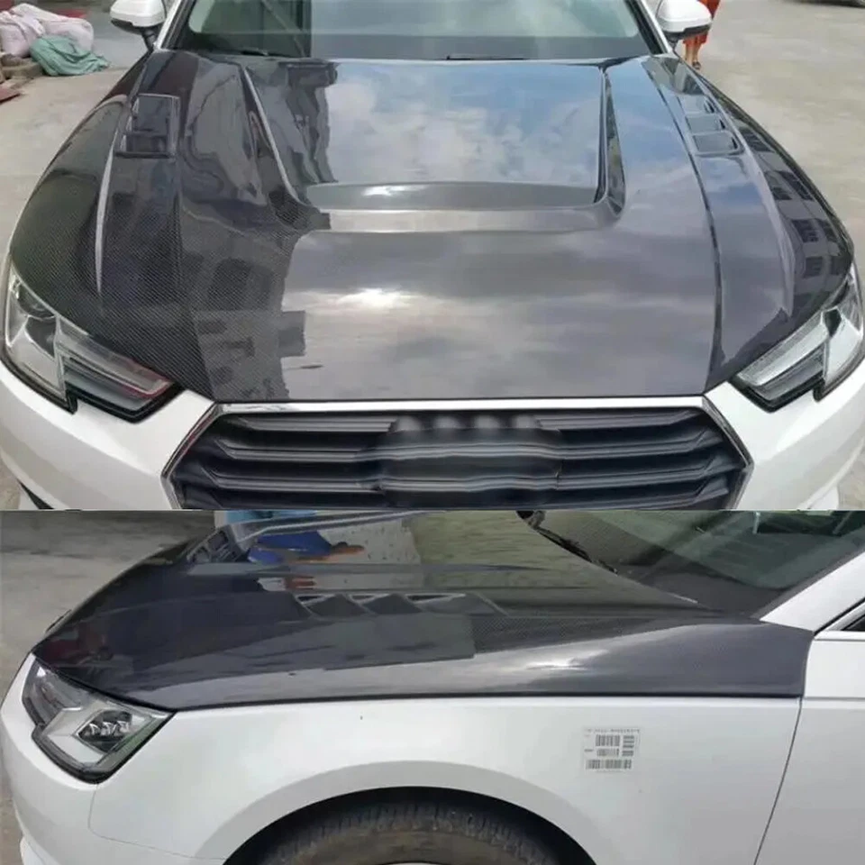 Крышка двигателя капот передний из углеродного волокна для Audi A4 B9 S4 Sline RS4 2017-19 - Изображение 4 из 4