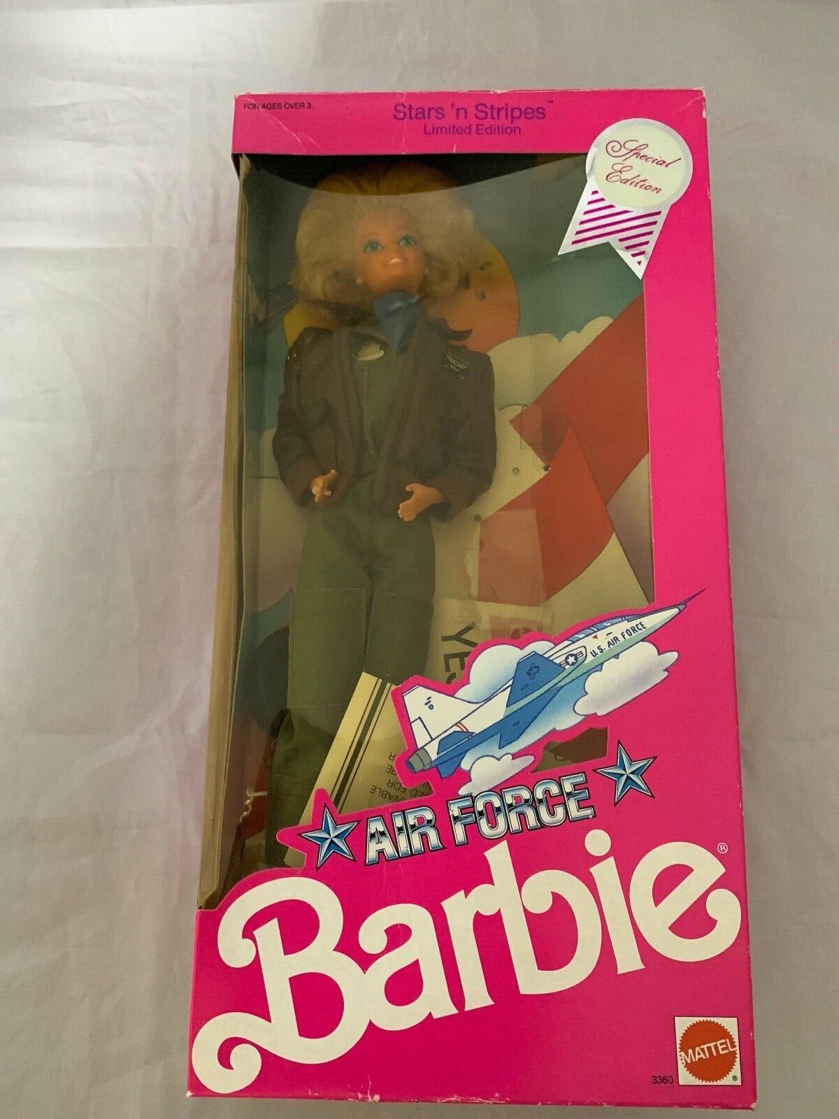 1990 Mattel Special Edition US Air Force Barbie Doll Stars N