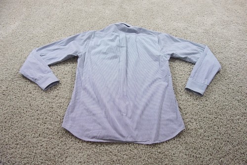 Gitman Bros Shirt Mens XL Blue Button Down Striped Oxford Long Sleeve - Picture 4 of 7