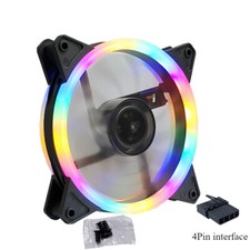 LED Quiet PWM 4Pin 12V Slim 120mm 120mm 25mm Computer Case PC Cooling Fan